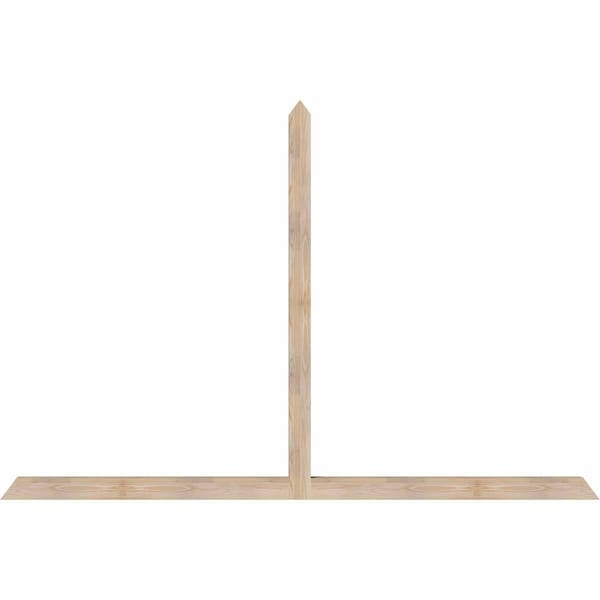 Ekena Millwork Portland Smooth Timber Gable Bracket, Douglas Fir, 96"W x 64"H x 3 1/2"D x 3 1/2"F, 16/12 Pitch GBW096X64X0404POR00SDF - main